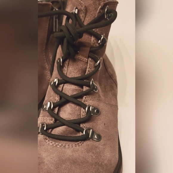 Lucky Brand Dareek leather combat boots in Falcon gray size 9 - Picture 4 of 14